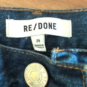 Re/Done 5 pocket denim jeans, size 28